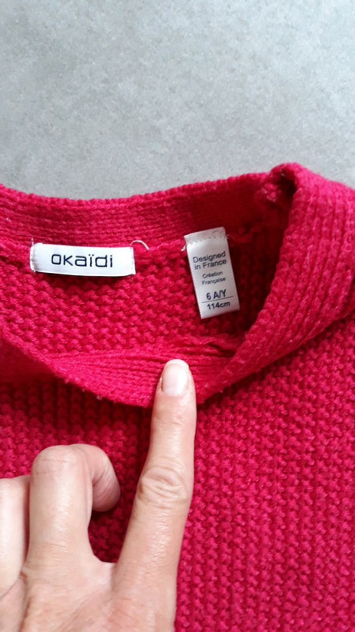 Pull manche courte okaidi taille 6 ans - photo numéro 2