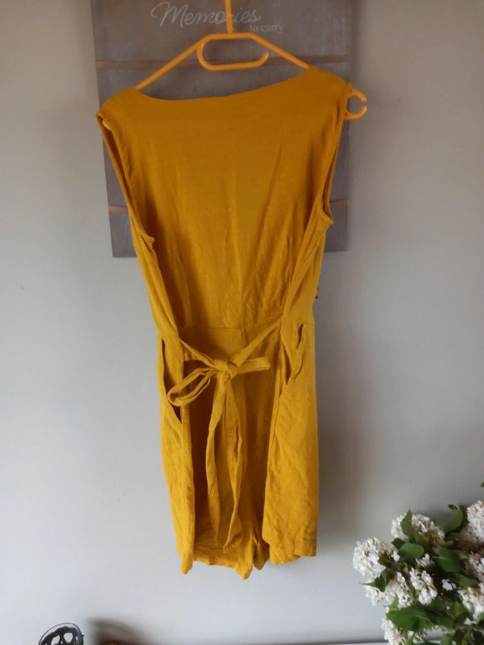 Combishort jaune moutarde en coton - photo numéro 4
