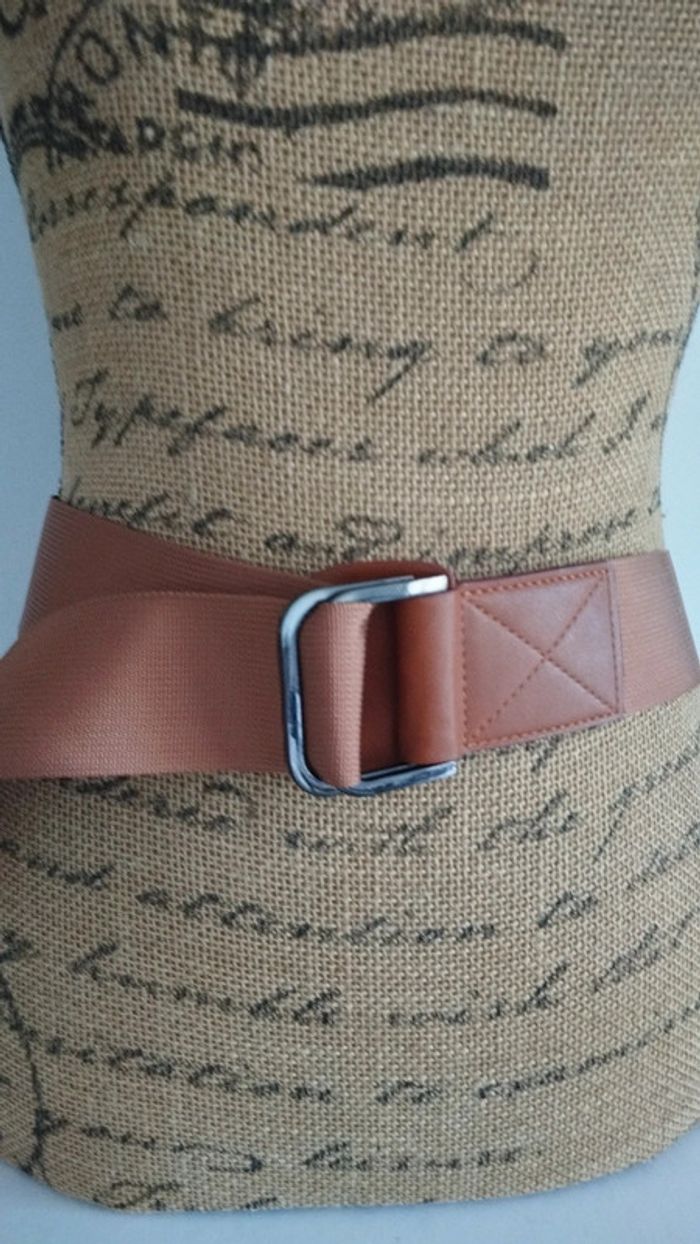 Ceinture souple marron ajustable femme - photo numéro 2