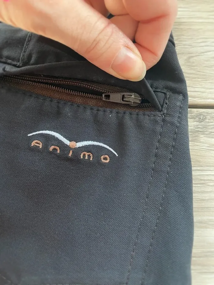 Pantalon d’Équitation Animo Noir, Produit de Qualité, Fabriqué en Italie - photo numéro 9