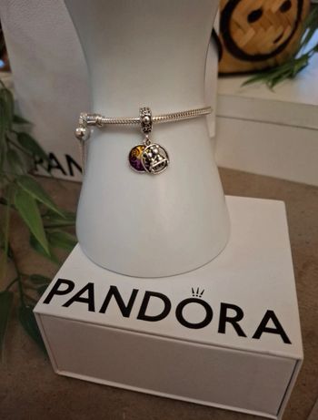 Charm double pendentifs mickey et minnie 