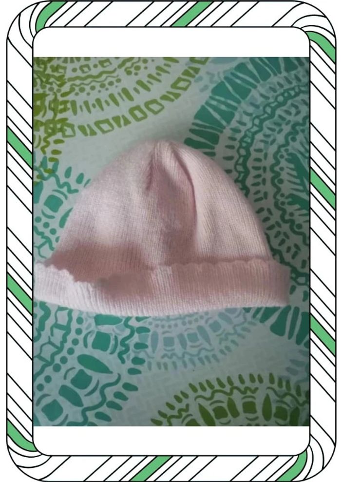 Bonnet rose naissance - photo numéro 2