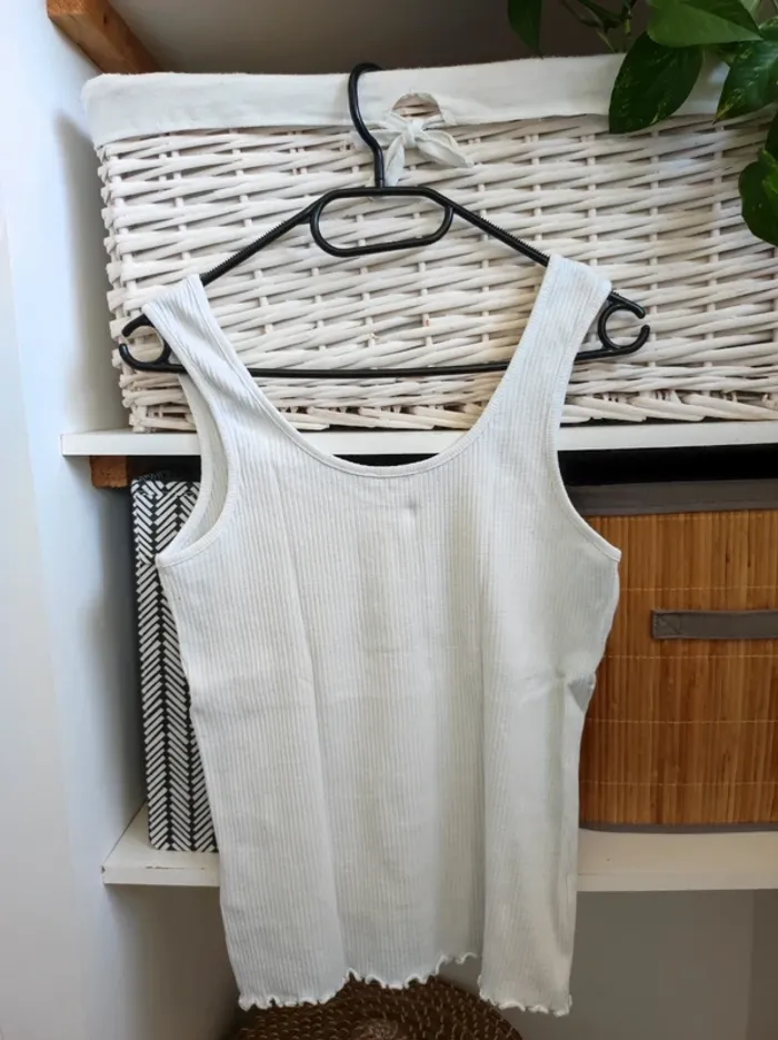 Débardeur blanc Gémo taille S - photo numéro 2
