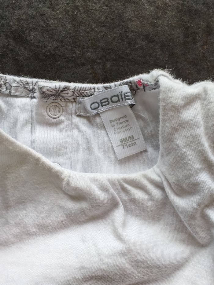 Lot de 2 barboteuses courtes Obaïbi 9 mois - photo numéro 5