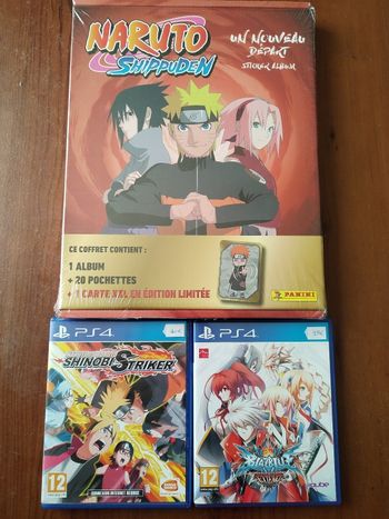 Lot 2 jeux ps4 + coffret Panini Naruto.