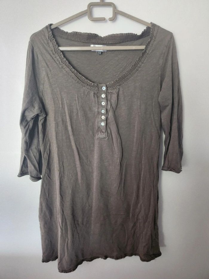 Tee-shirt blouse tunique robe manches 3/4 taille 42 Kwoman en bon état