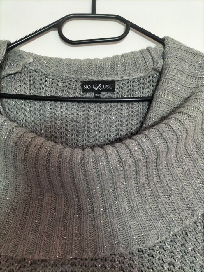 Robe grise col roulé taille 38/40 sans manches - photo numéro 2