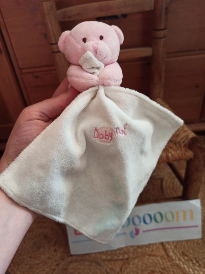 Doudou ours rose baby nat tbe - photo numéro 4