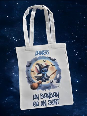 sac totebag spécial halloween personnalisé stitch
