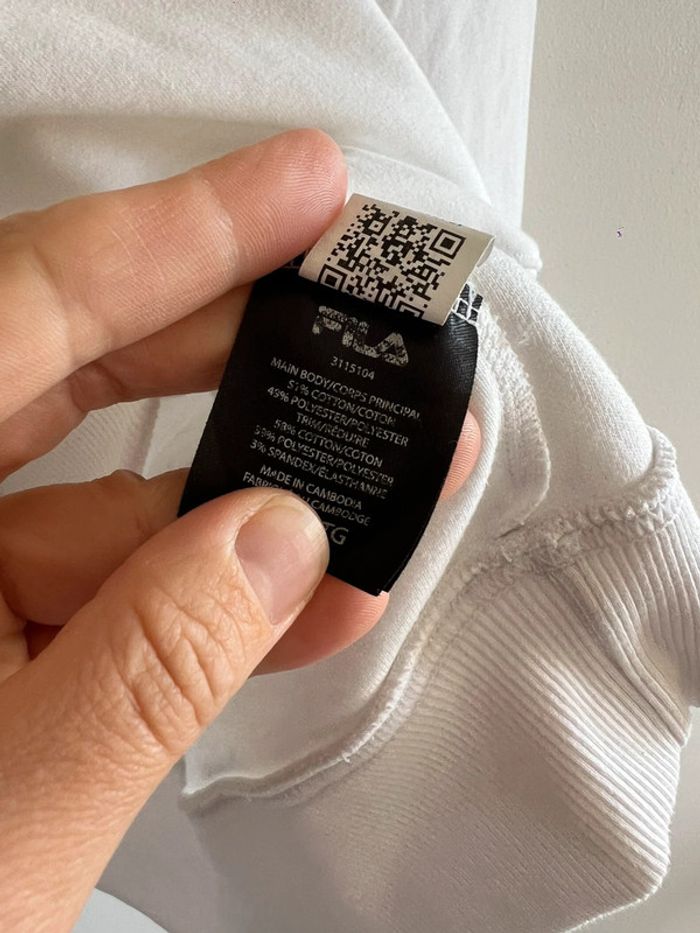 Magnifique pull / sweat FILA vintage sportswear taille XXL couleur blanc. - photo numéro 4