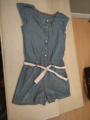 Combishort jeans fluide Okaïdi 10 ans