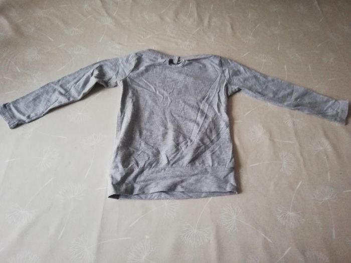 Tee shirt manches longues gris 104cm palomino - photo numéro 4
