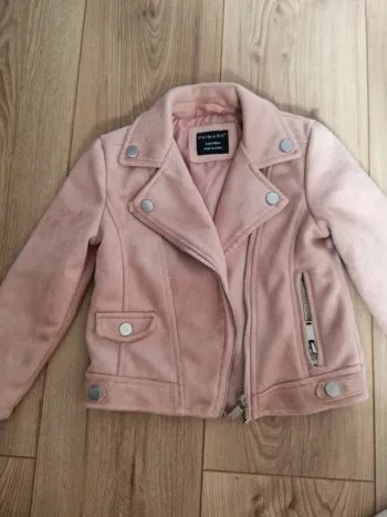 Veste rose en suedine