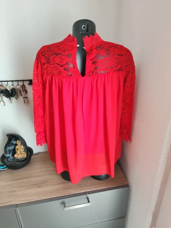 Blouse effet dentelle taille 38 - photo numéro 4