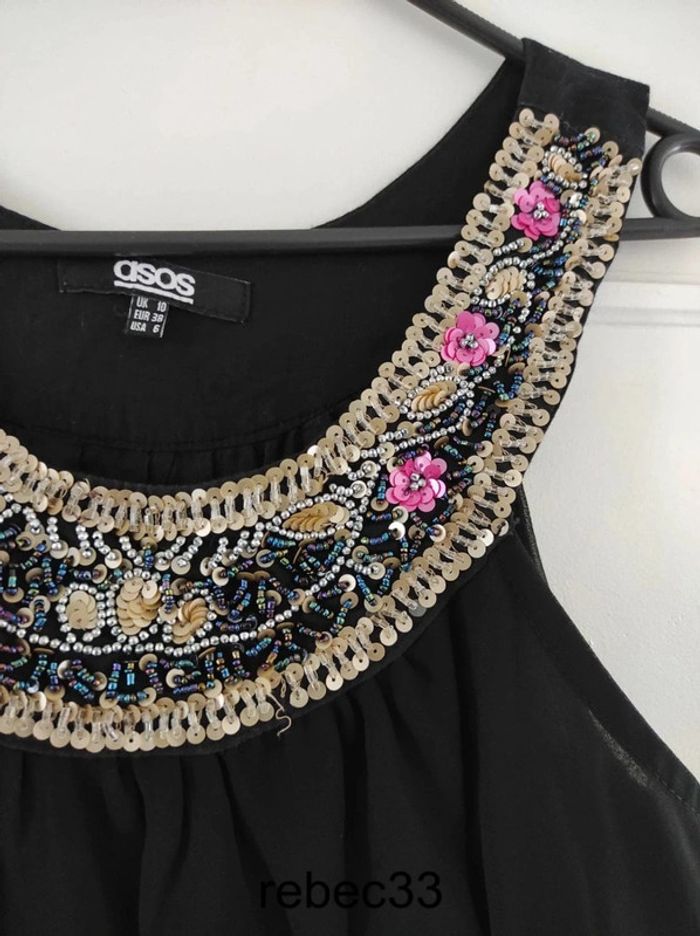 Robe longue Asos noir taille M - photo numéro 3