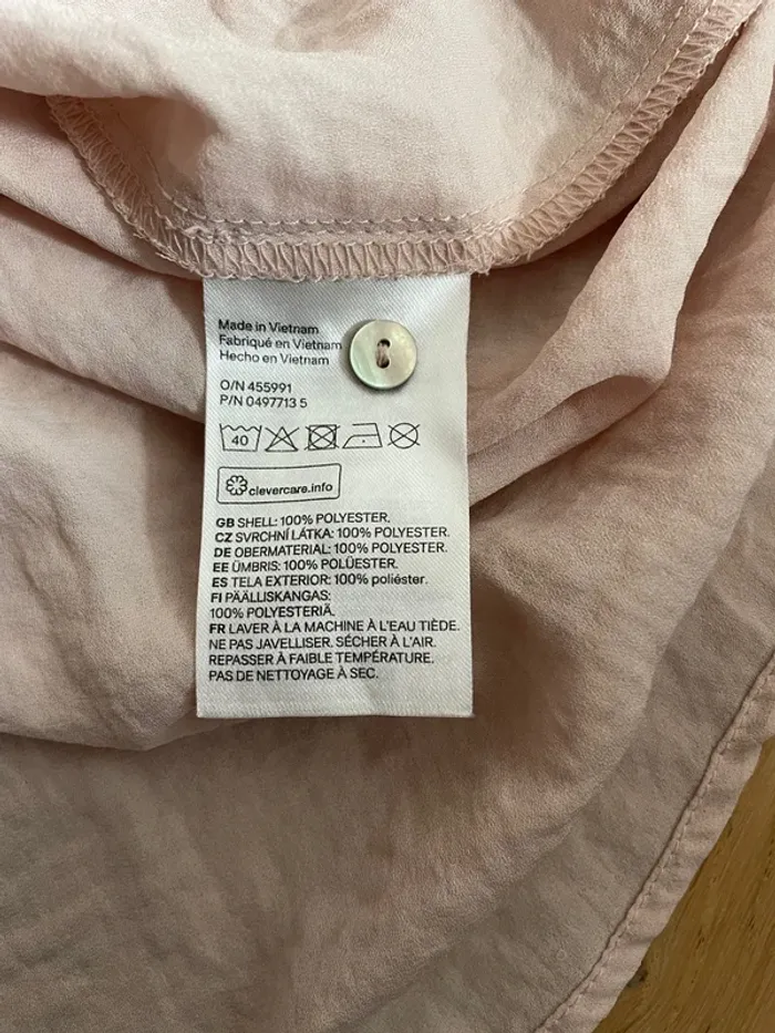 Chemise MC rose pale - H&M - 38 - photo numéro 4
