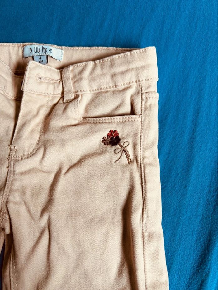 Jeans / pantalon rose Lily pop 4 ans - photo numéro 2