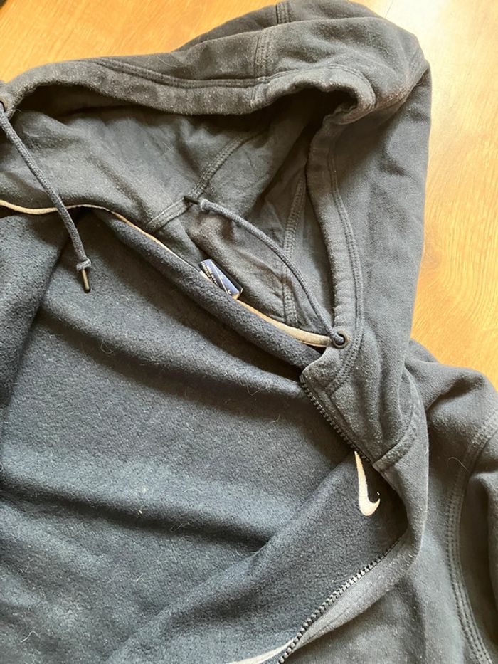 Pull à capuche avec zip Nike bleu marine homme - photo numéro 3