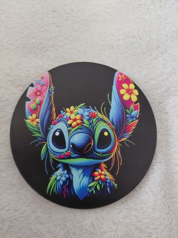 Sous-verre stitch fleuri