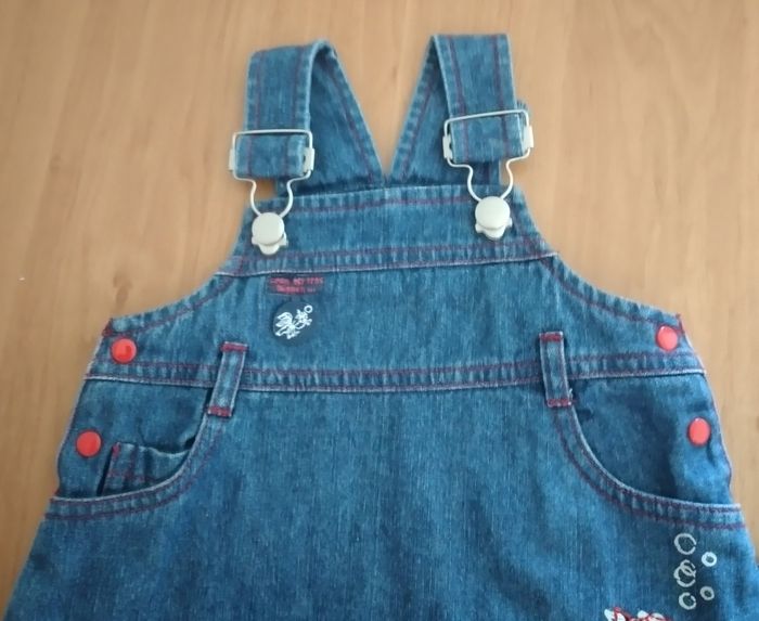Robe à bretelles en jeans 3 mois fille Babygro - photo numéro 2