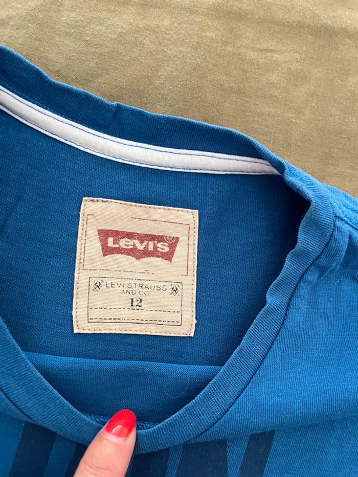 T-shirt Levi's bleu manches courtes 12 ans - photo numéro 2
