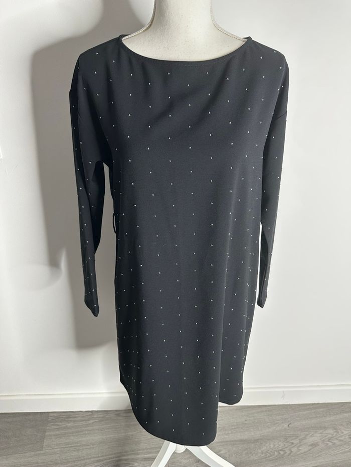 Robe noire et argentée strass et clous IKKS T36 S