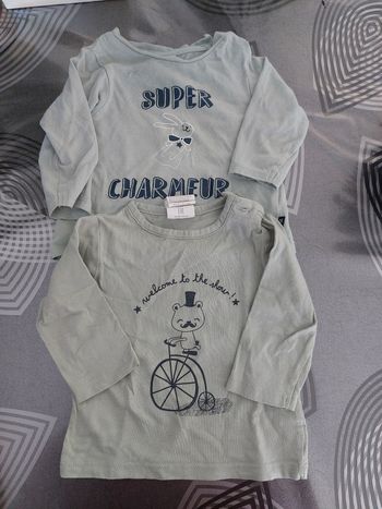 Lot 2 t shirts manches longues