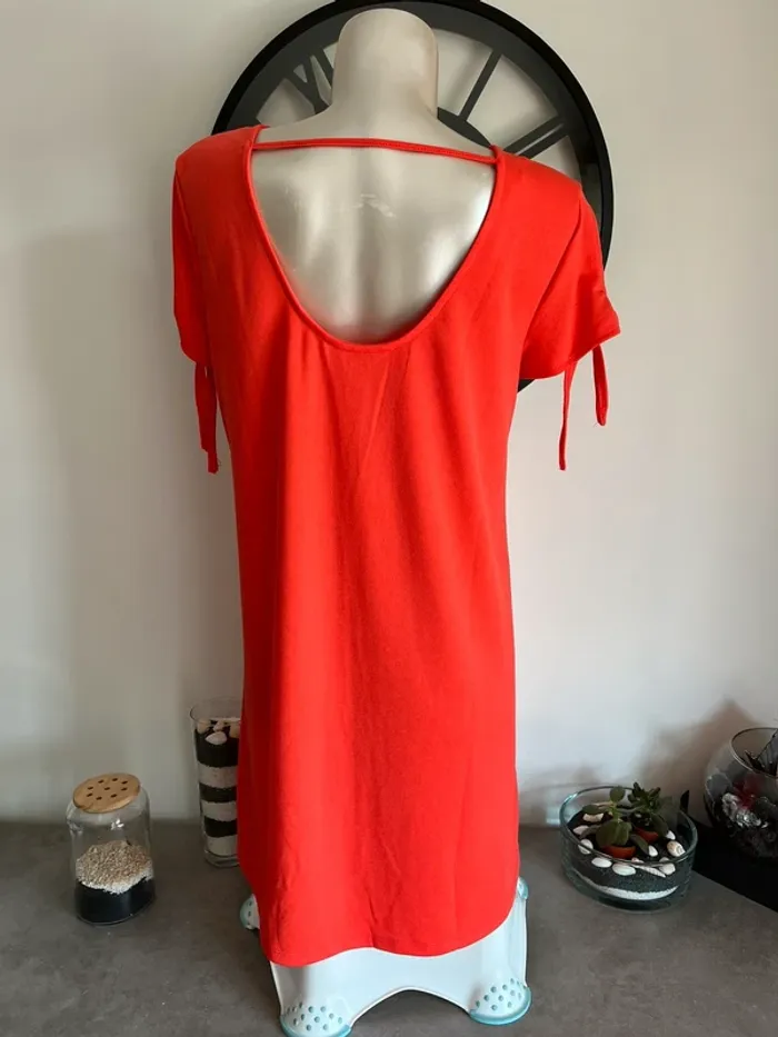 Robe camaïeu orange/rouge - photo numéro 3