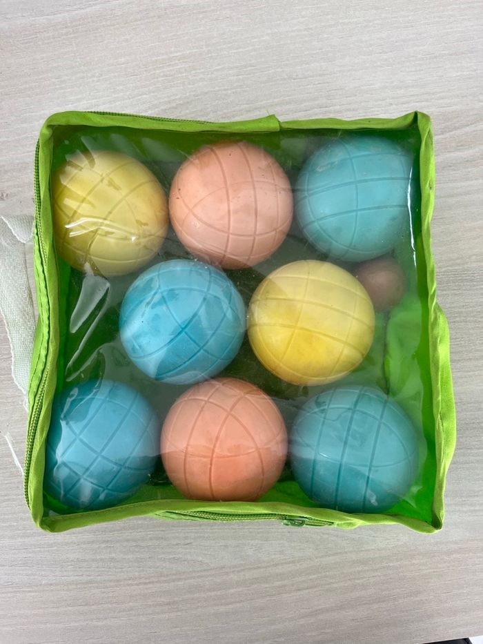 Boules pétanque plastique