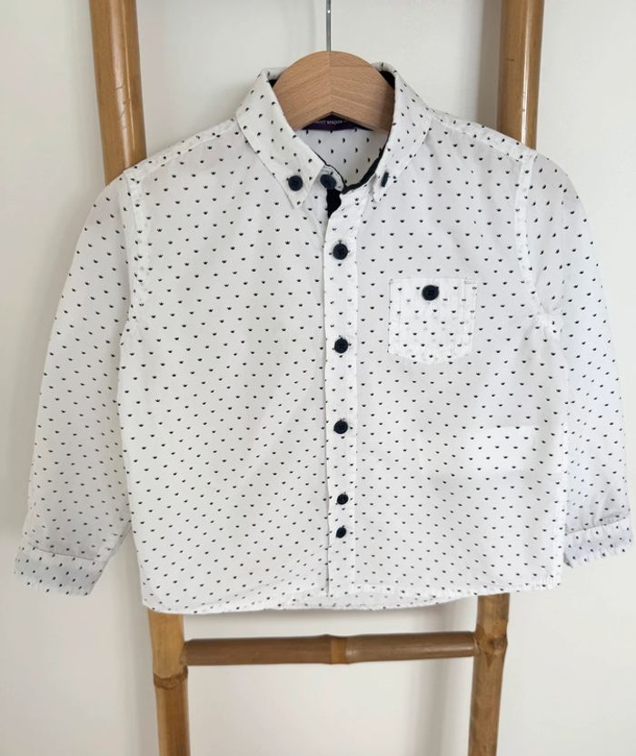 Chemise manches longues blanche à motifs Sergent Major Taille 2 ans
