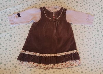 Ensemble hiver robe + tee-shirt taille 3 mois