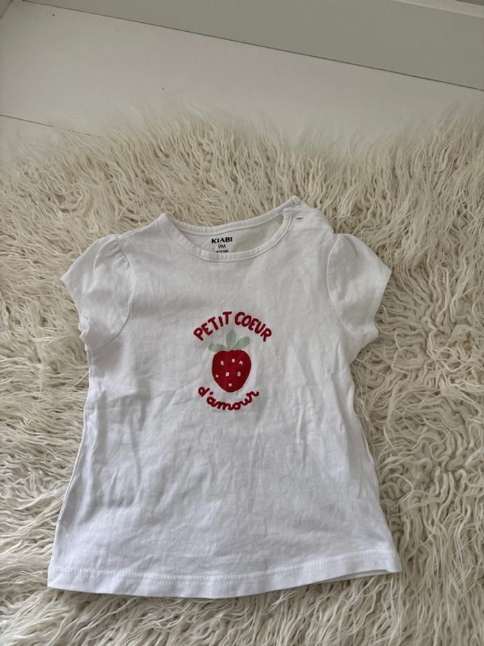 T shirt fille 9 mois kiabi neuf