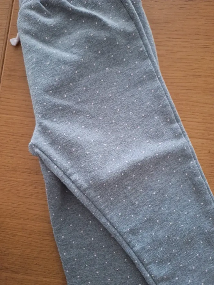 Jogging gris à pois rose - photo numéro 4