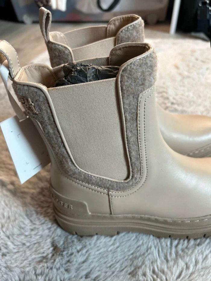 Bottines beiges tommy hilfiger - photo numéro 3