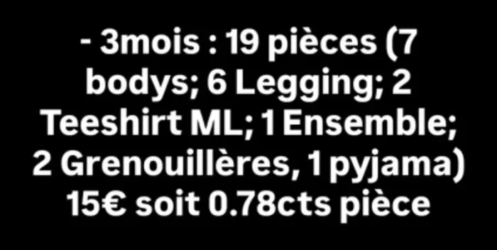 Lot 3 mois