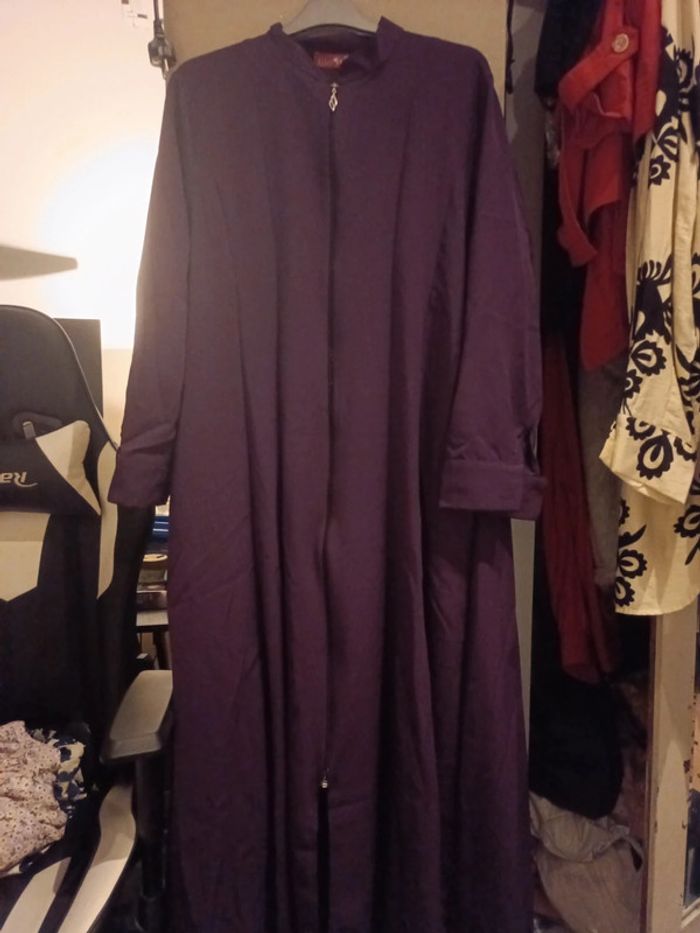 Robe jellaba longue violet femme - photo numéro 3
