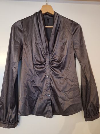 Chemise satin grise
