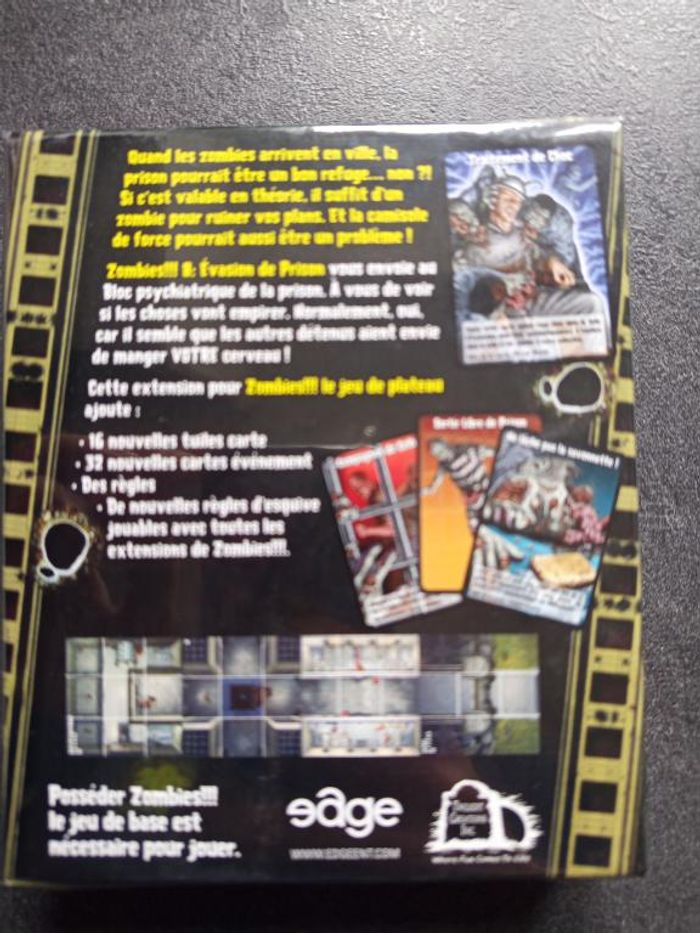 Jeu de cartes - Zombies !!! -  Evasion de prison - Neuf sous blister - photo numéro 3
