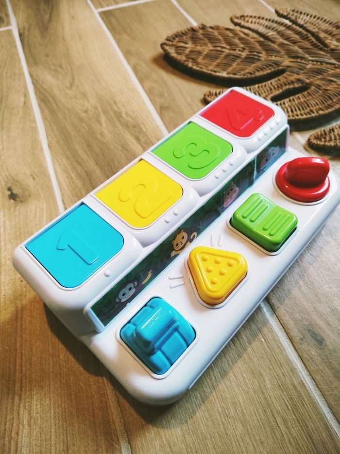 🦁Jeu d'eveil Pop up en plastique avec chiffres et animaux - photo numéro 3