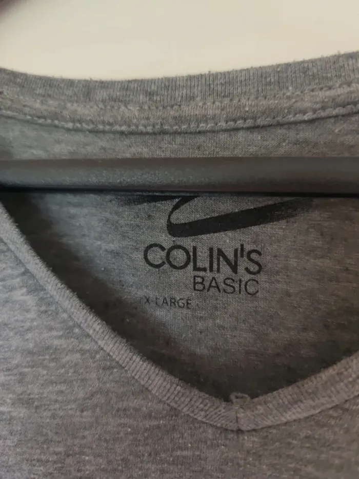 Tshirt gris col V Colin's - photo numéro 2