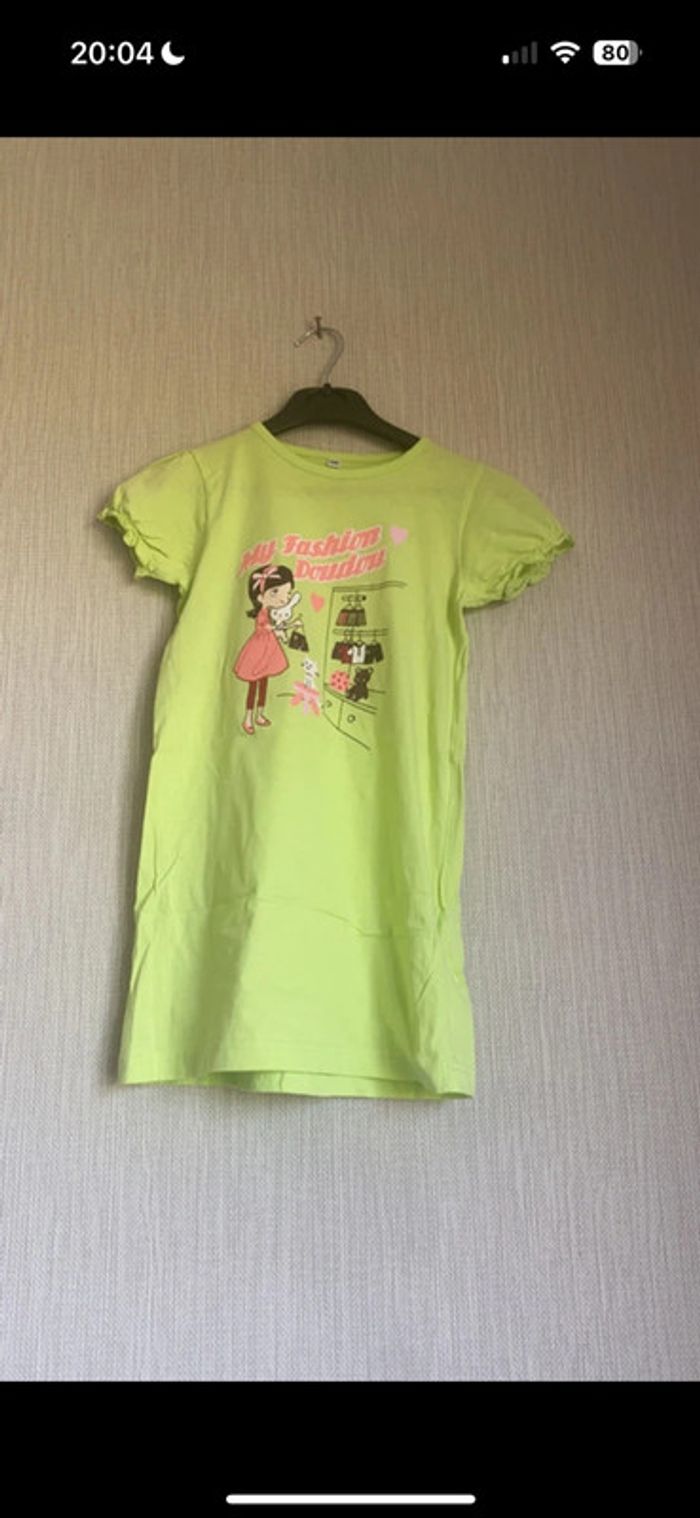Chemise de nuit printemps/été 6 ans verte