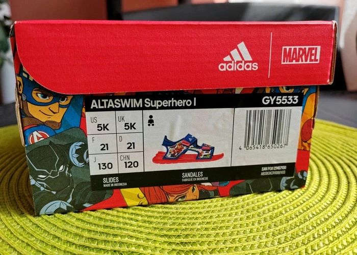 Sandale Rouge Marvel - Adidas, Avengers - Taille 21 - photo numéro 10