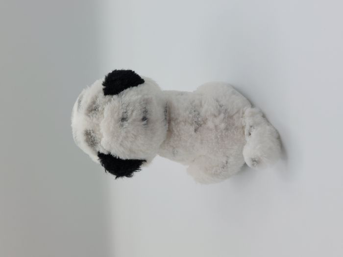 Petite peluche doudou tigre blanc NATURE PLANET gros yeux bleus rayé noir 14 cm - photo numéro 2