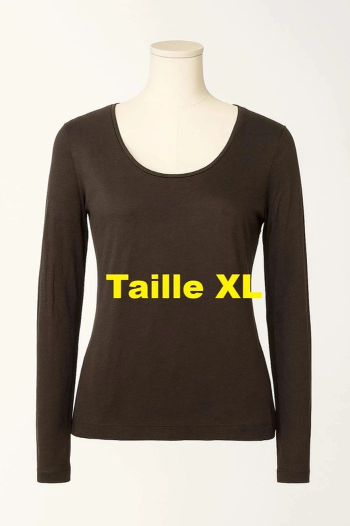 Tee shirt manche longue marron Mexx Taille XL