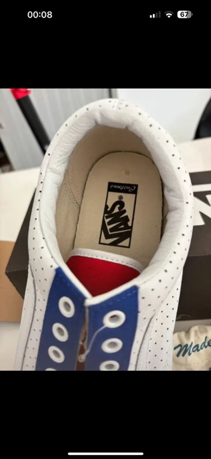 Baskets m vans old skool Customs en cuir neuves taille 46 – modèle unique - photo numéro 11
