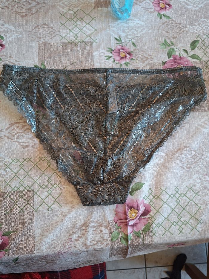 Culotte à dentelle irisée vert argenté - photo numéro 2
