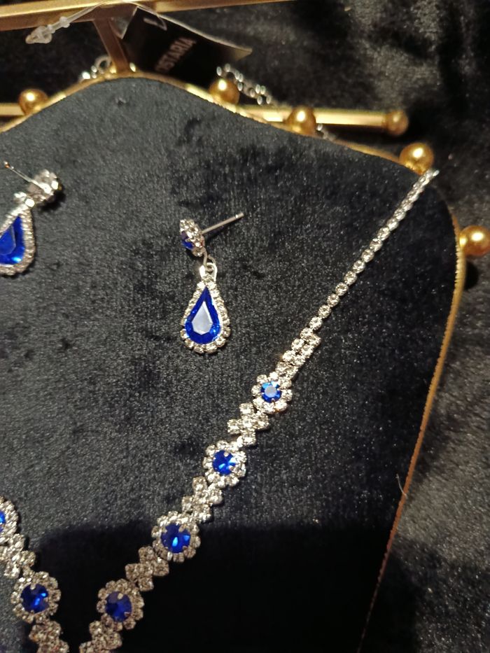 Parure couleur Argent avec diamants - photo numéro 4