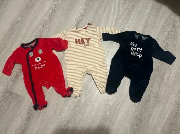 Lot de 3 pyjamas 1 mois