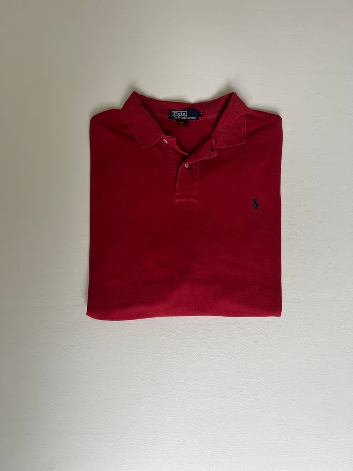 Polo Ralph Lauren rouge homme taille L - photo numéro 2