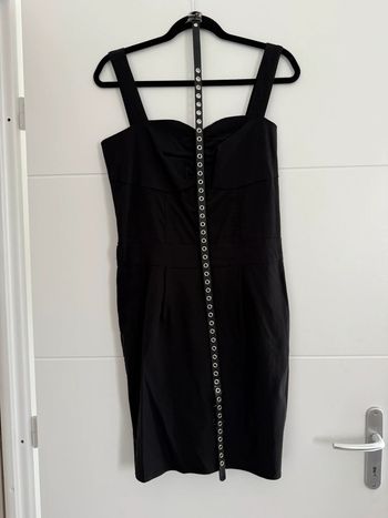Robe tunique noir neuf Kleid dress Vestido Vestito jurk jumpsuit femme mujer donna woman bretelle